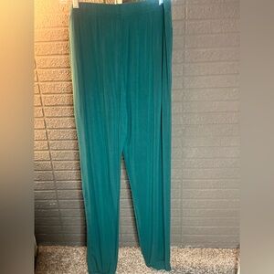 Kyte Living Bamboo Lounge Pants Green Soft Stretch Size L